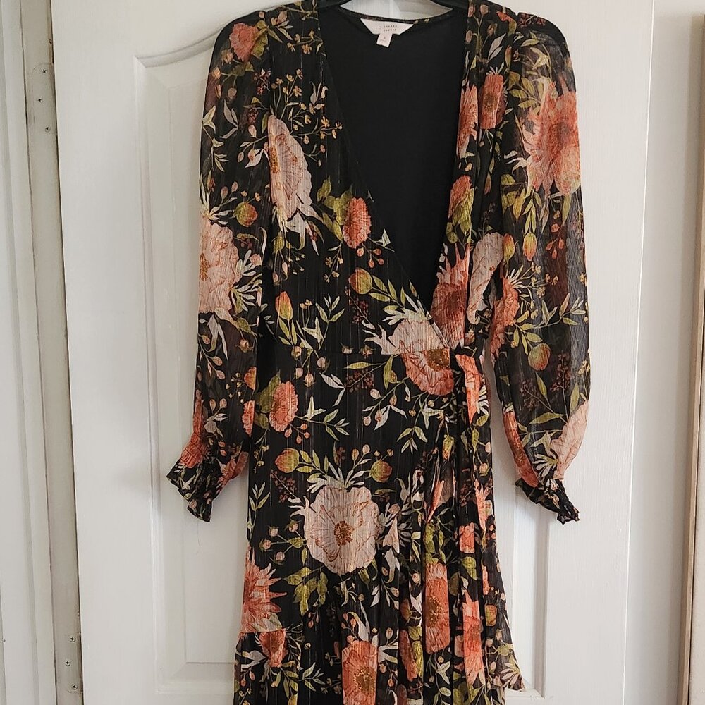 Floral wrap maxi dress